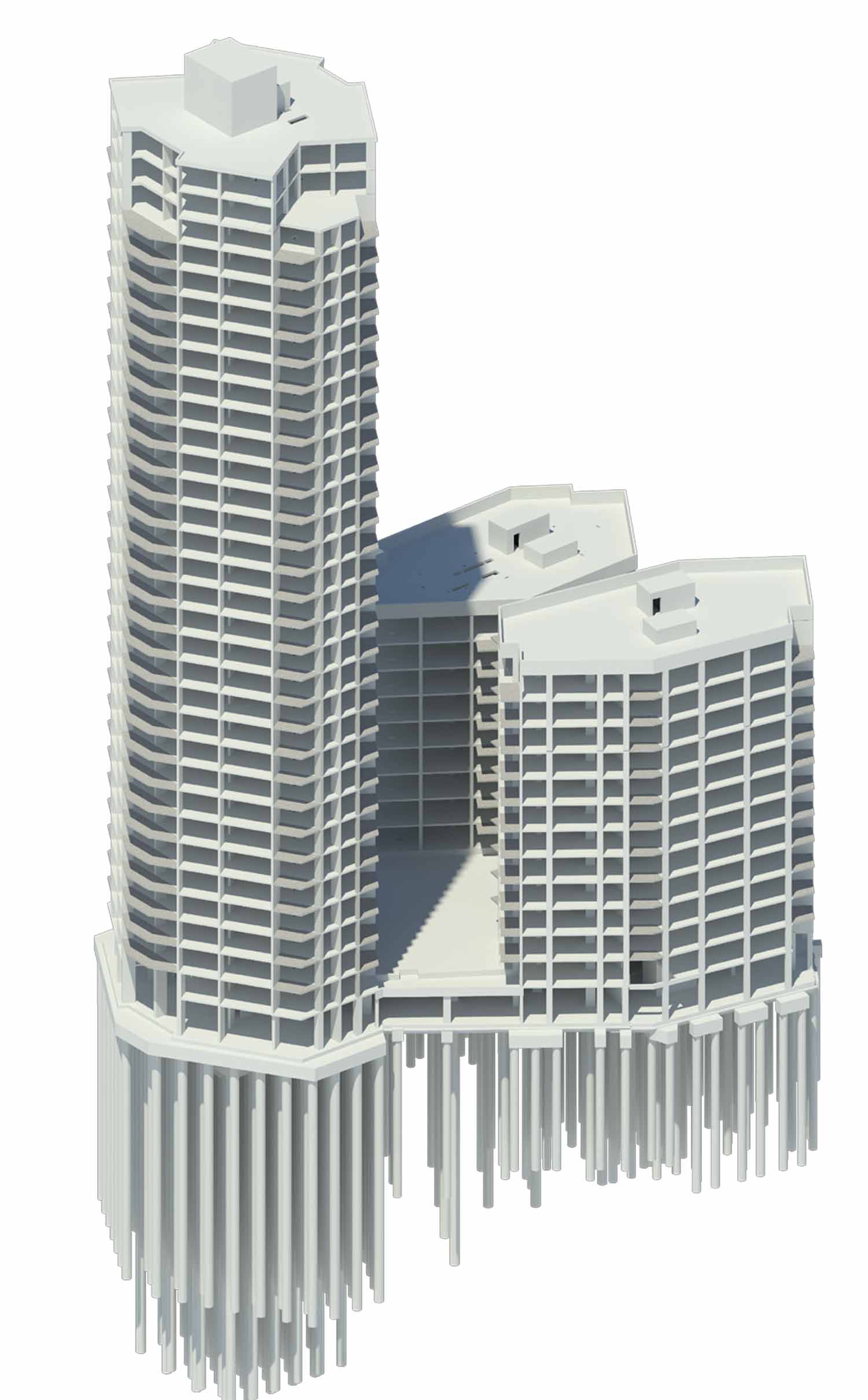Structural Render Image produced by Tyréns AKT Structural Design Team
