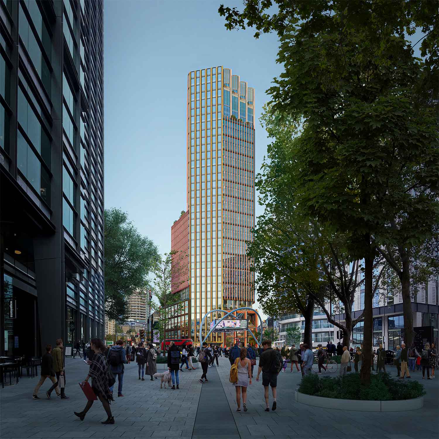 99 City Road tower view from street level