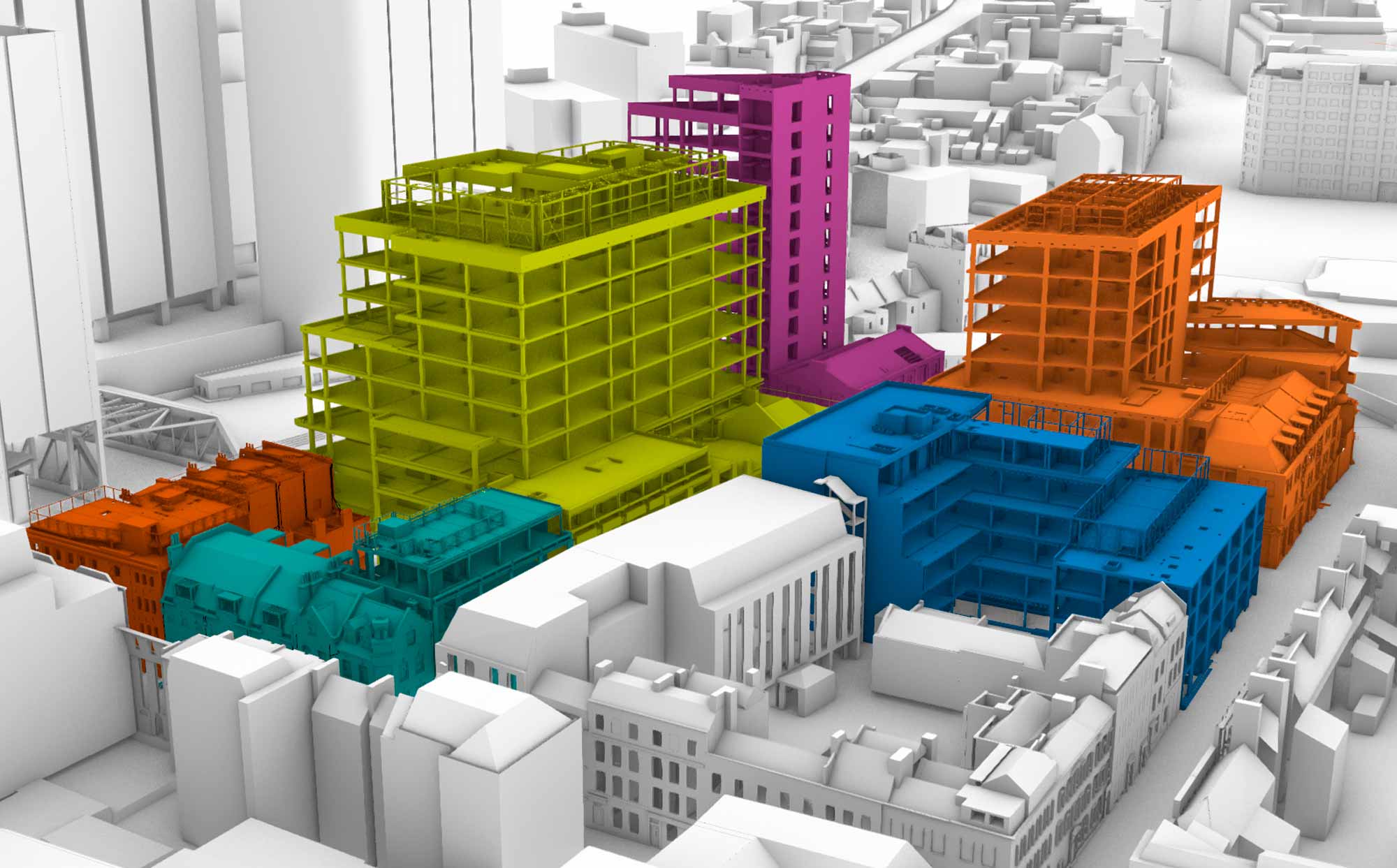 Norton Folgate masterplan – structural render